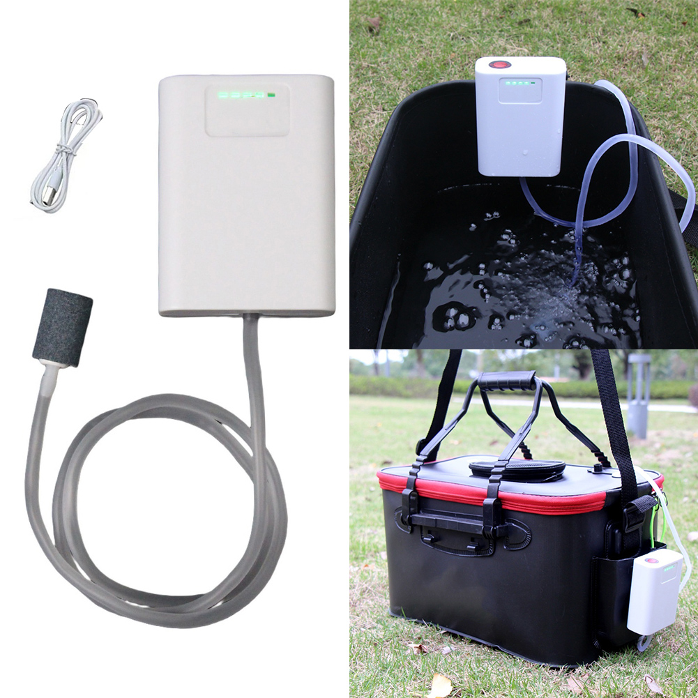 Aquarium Fish Keeping - Oxygenated Fish Tank Pump USB Rechargeable