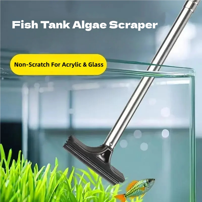 Telescopic Aquarium Algae Scra - огляд і ціна Algae Scraper Blade